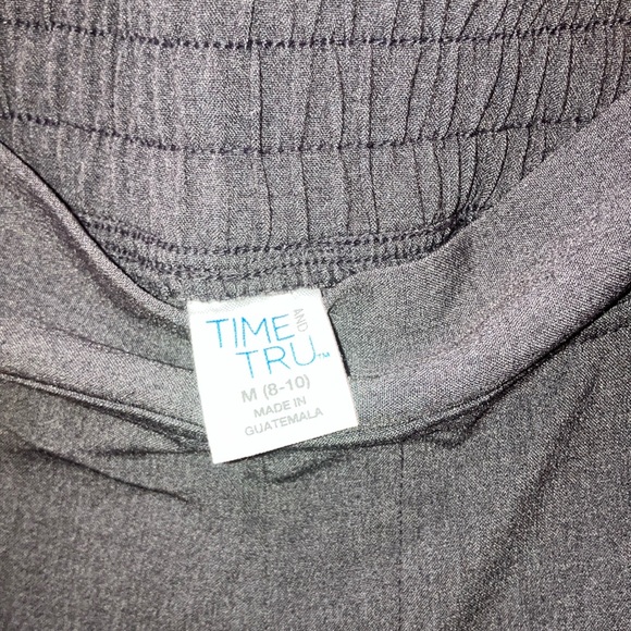 Time and Tru Black Straight Leg Pants Sleek Finish - Picture 2 of 4